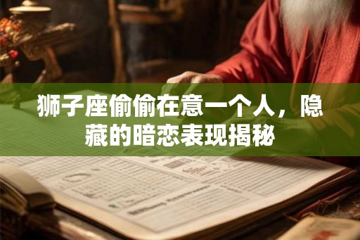 狮子座偷偷在意一个人，隐藏的暗恋表现揭秘