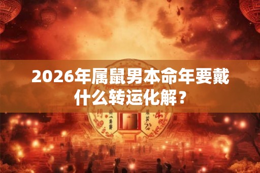 2026年属鼠男本命年要戴什么转运化解? 2026年属鼠男本命年要戴什么转运化解?