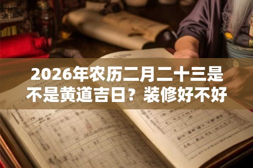 2026年农历二月二十三是不是黄道吉日？装修好不好？