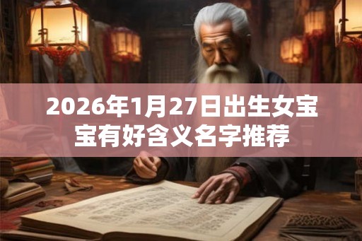2026年1月27日出生女宝宝有好含义名字推荐