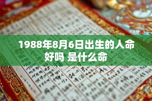 1988年8月6日出生的人命好吗 是什么命
