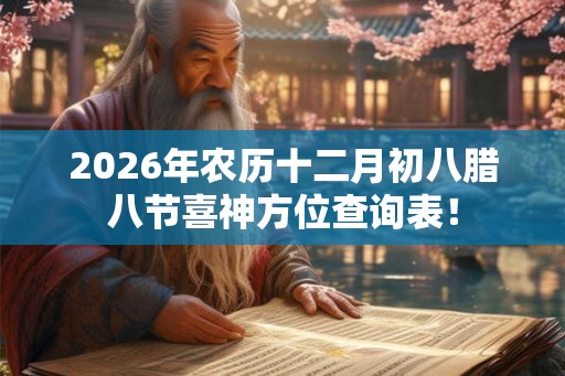 2026年农历十二月初八腊八节喜神方位查询表! 2026年农历十二月初八腊八节喜神方位查询表!