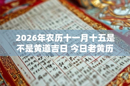 2026年农历十一月十五是不是黄道吉日 今日老黄历卦象