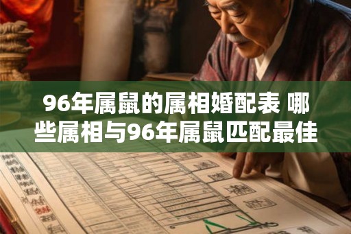 96年属鼠的属相婚配表 哪些属相与96年属鼠匹配最佳