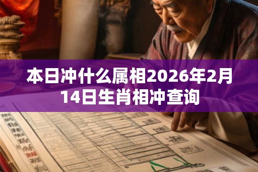 本日冲什么属相2026年2月14日生肖相冲查询
