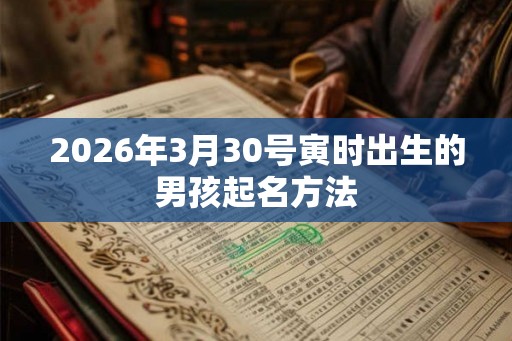 2026年3月30号寅时出生的男孩起名方法
