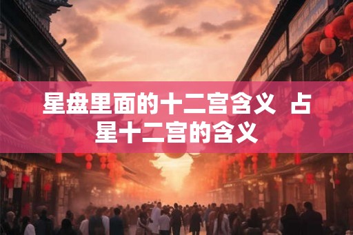 星盘里面的十二宫含义  占星十二宫的含义