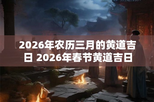 2026年农历三月的黄道吉日 2026年春节黄道吉日