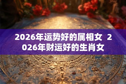 2026年运势好的属相女 2026年财运好的生肖女 2026年运势好的属相女 2026年财运好的生肖女