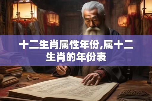 十二生肖属性年份,属十二生肖的年份表