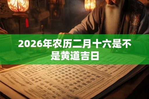 2026年农历二月十六是不是黄道吉日
