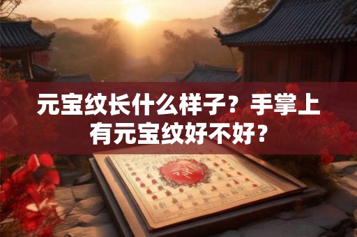 元宝纹长什么样子？手掌上有元宝纹好不好？
