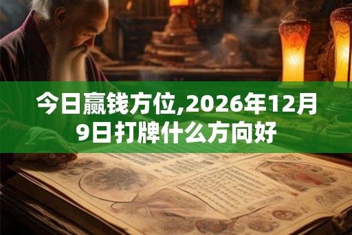 今日赢钱方位,2026年12月9日打牌什么方向好 今日赢钱方位,2026年12月9日打牌什么方向好