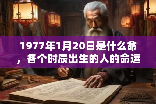 1977年1月20日是什么命，各个时辰出生的人的命运