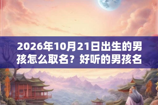 2026年10月21日出生的男孩怎么取名？好听的男孩名字怎么取？