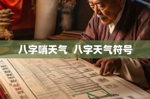 八字哨天气  八字天气符号