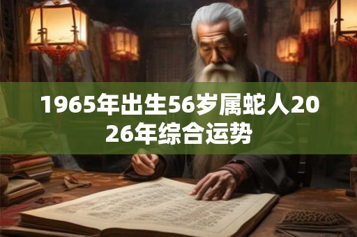 1965年出生56岁属蛇人2026年综合运势