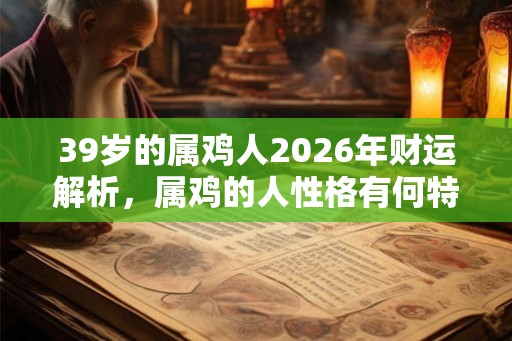 39岁的属鸡人2026年财运解析，属鸡的人性格有何特征？