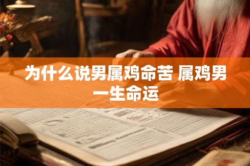 为什么说男属鸡命苦 属鸡男一生命运