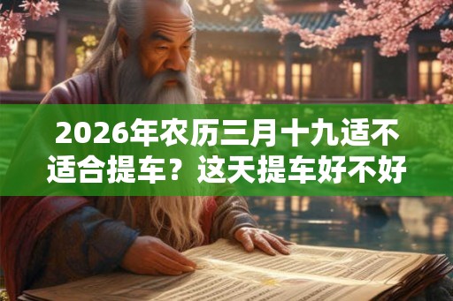 2026年农历三月十九适不适合提车？这天提车好不好？