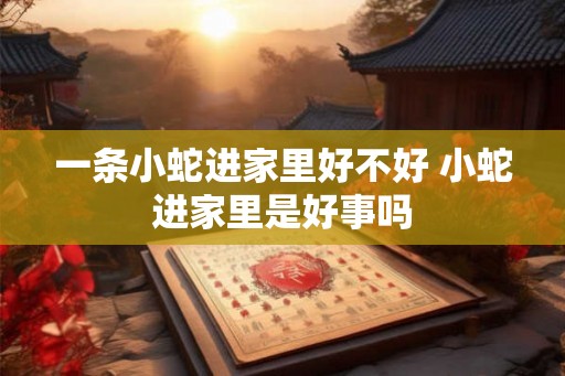 一条小蛇进家里好不好 小蛇进家里是好事吗