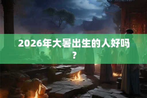 2026年大暑出生的人好吗？