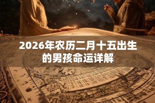 2026年农历二月十五出生的男孩命运详解