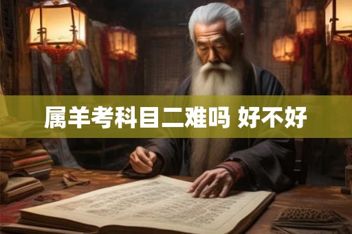 属羊考科目二难吗 好不好 属羊考科目二难吗 好不好