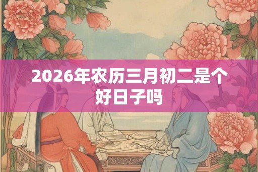 2026年农历三月初二是个好日子吗