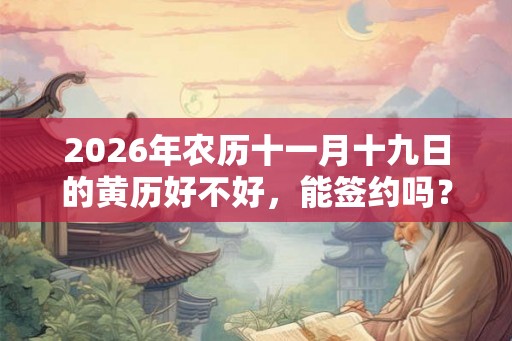 2026年农历十一月十九日的黄历好不好,能签约吗? 2026年农历十一月十九日的黄历好不好,能签约吗?