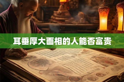 耳垂厚大面相的人能否富贵