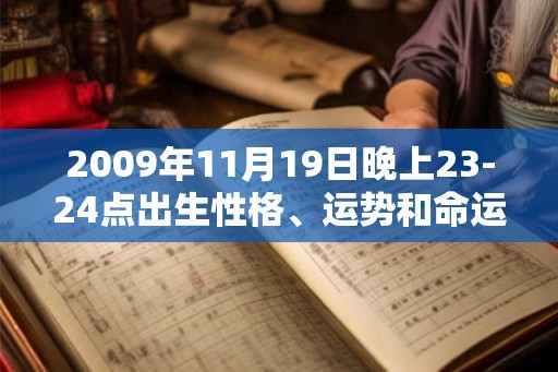 2009年11月19日晚上23-24点出生性格、运势和命运