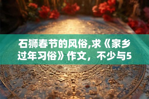 石狮春节的风俗,求《家乡过年习俗》作文，不少与500字