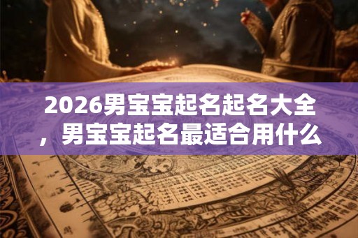 2026男宝宝起名起名大全，男宝宝起名最适合用什么字？