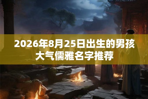 2026年8月25日出生的男孩大气儒雅名字推荐