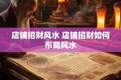 店铺招财风水 店铺招财如何布局风水
