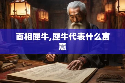 面相犀牛,犀牛代表什么寓意
