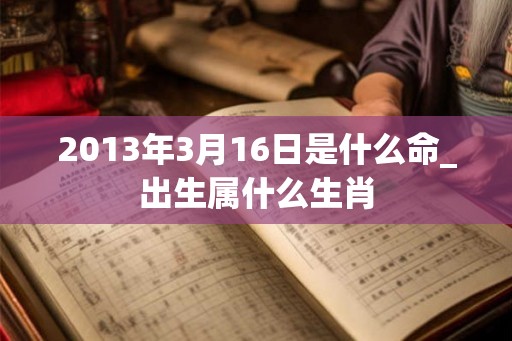 2013年3月16日是什么命_出生属什么生肖