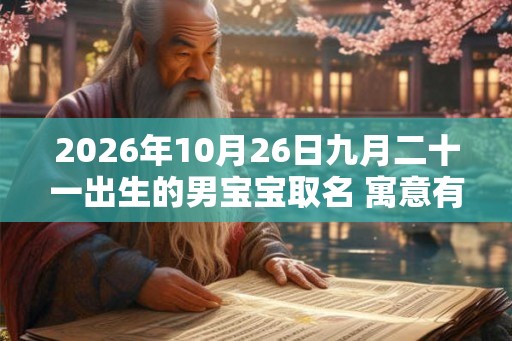 2026年10月26日九月二十一出生的男宝宝取名 寓意有内涵