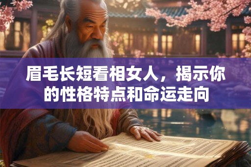 眉毛长短看相女人，揭示你的性格特点和命运走向