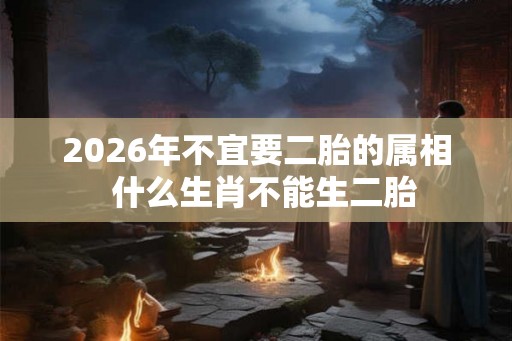 2026年不宜要二胎的属相  什么生肖不能生二胎