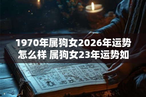 1970年属狗女2026年运势怎么样 属狗女23年运势如何
