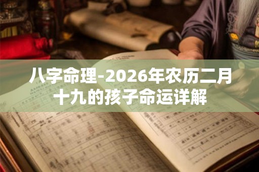 八字命理-2026年农历二月十九的孩子命运详解