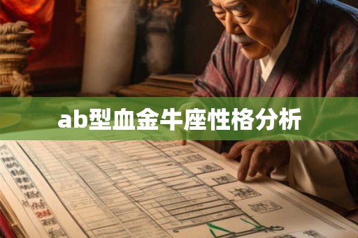 ab型血金牛座性格分析