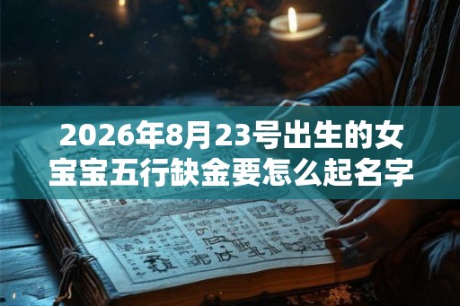 2026年8月23号出生的女宝宝五行缺金要怎么起名字