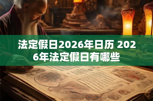 法定假日2026年日历 2026年法定假日有哪些 法定假日2026年日历 2026年法定假日有哪些
