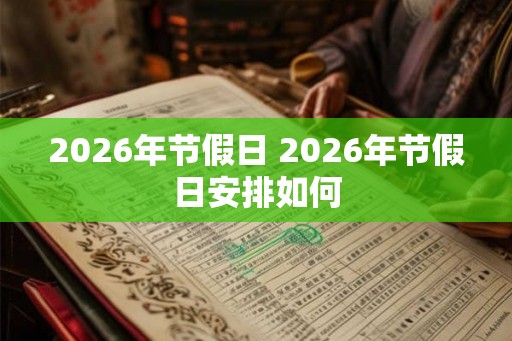 2026年节假日 2026年节假日安排如何