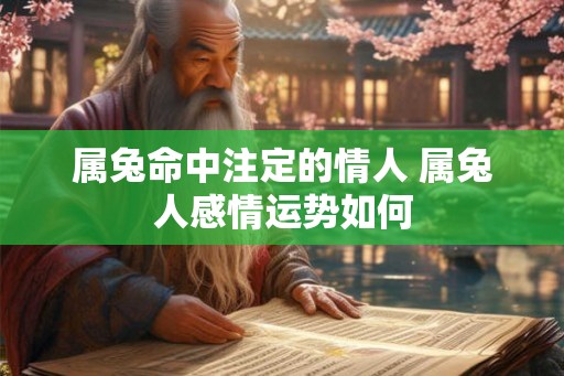属兔命中注定的情人 属兔人感情运势如何
