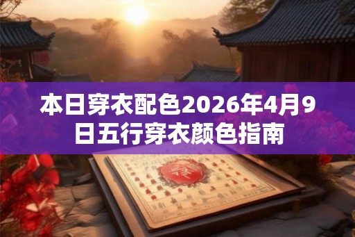 本日穿衣配色2026年4月9日五行穿衣颜色指南 本日穿衣配色2026年4月9日五行穿衣颜色指南