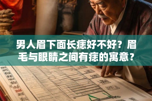 男人眉下面长痣好不好？眉毛与眼睛之间有痣的寓意？